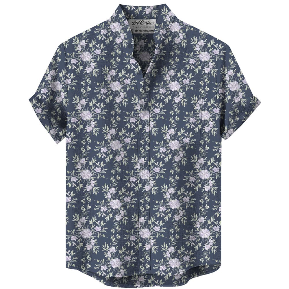 Ste™ Botanical Heritage Custom Premium Stand Collar Shirt 3