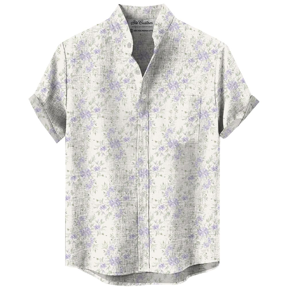 Ste™ Botanical Heritage Custom Premium Stand Collar Shirt 7