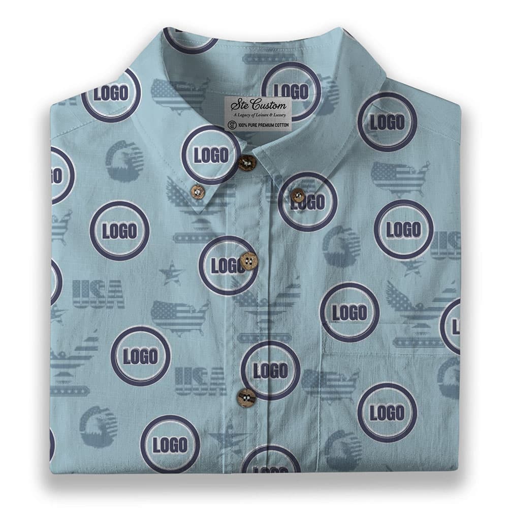 Proud US Custom Logo Or Face Men's Hawaiian Premium Shirt 1