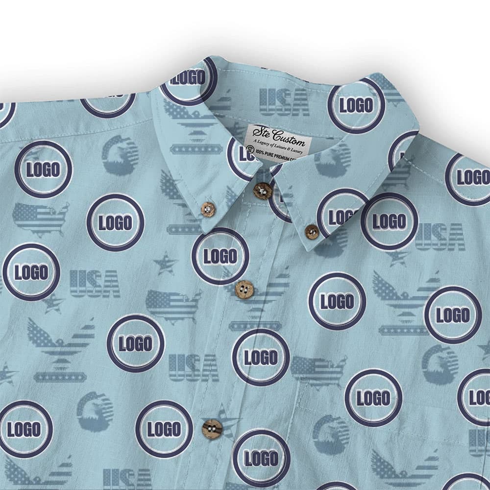 Proud US Custom Logo Or Face Men's Hawaiian Premium Shirt 2