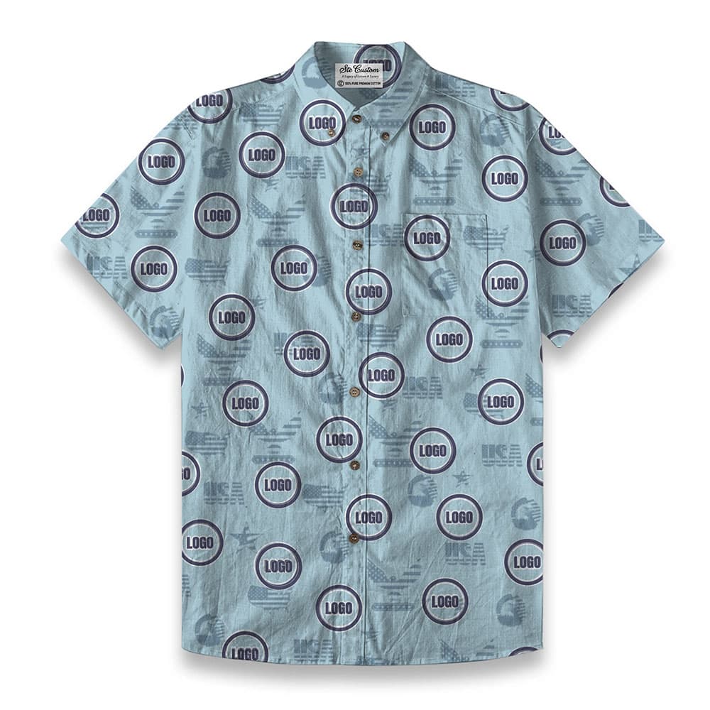 Proud US Custom Logo Or Face Men's Hawaiian Premium Shirt 0