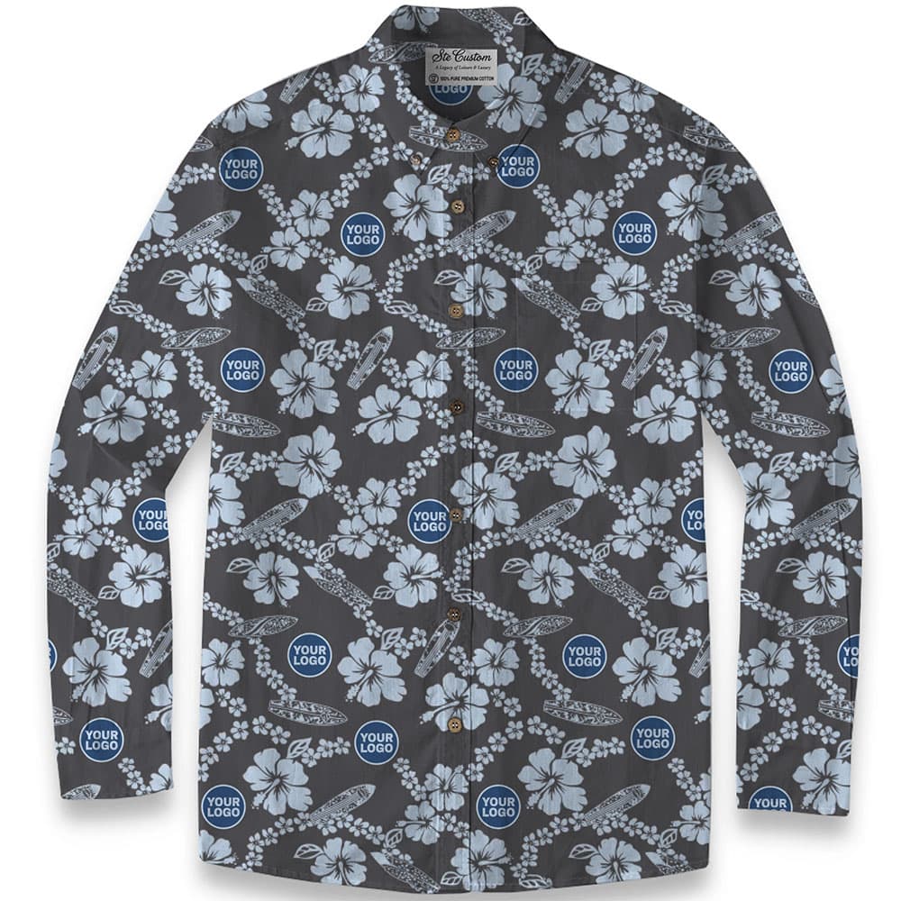 Ste™ Botanical Heritage Custom Premium Hawaiian LS Shirt 1