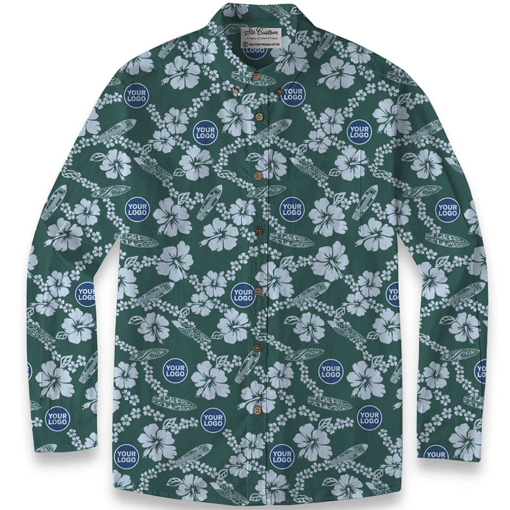Ste™ Botanical Heritage Custom Premium Hawaiian LS Shirt 2