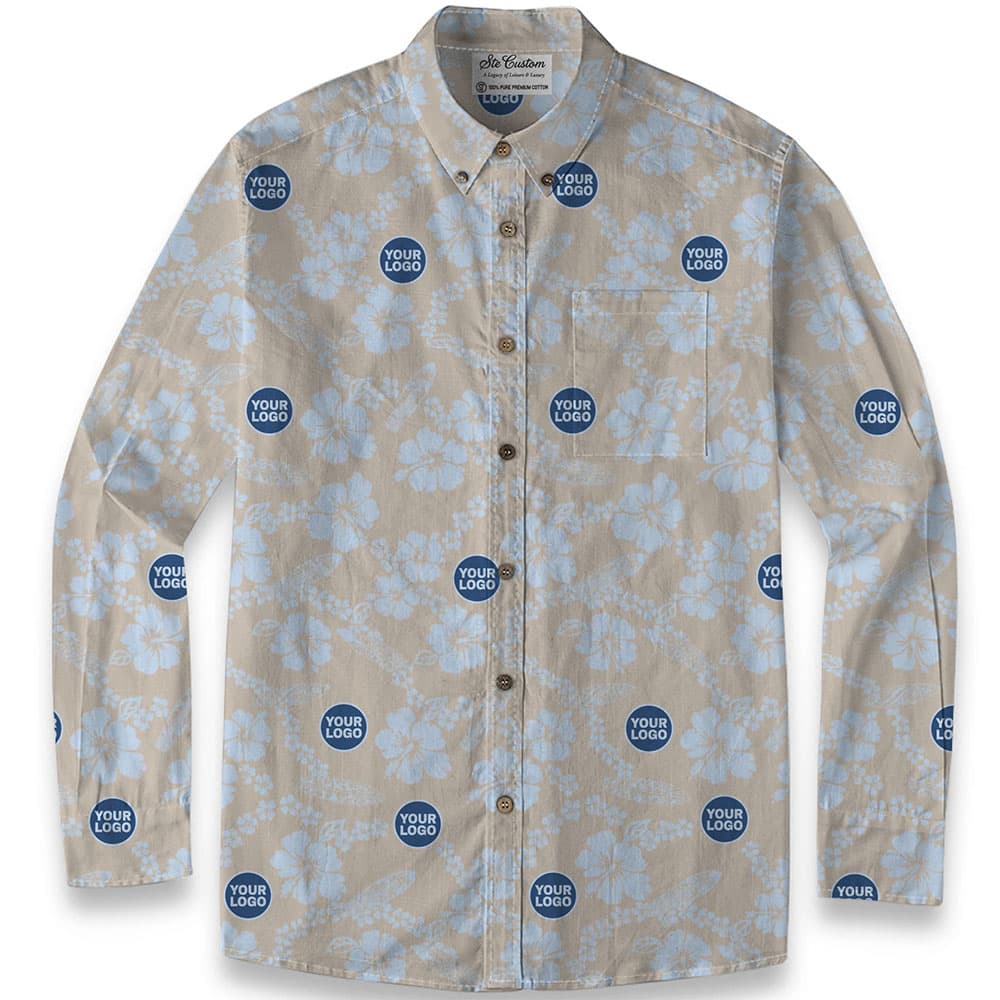 Ste™ Botanical Heritage Custom Premium Hawaiian LS Shirt 7