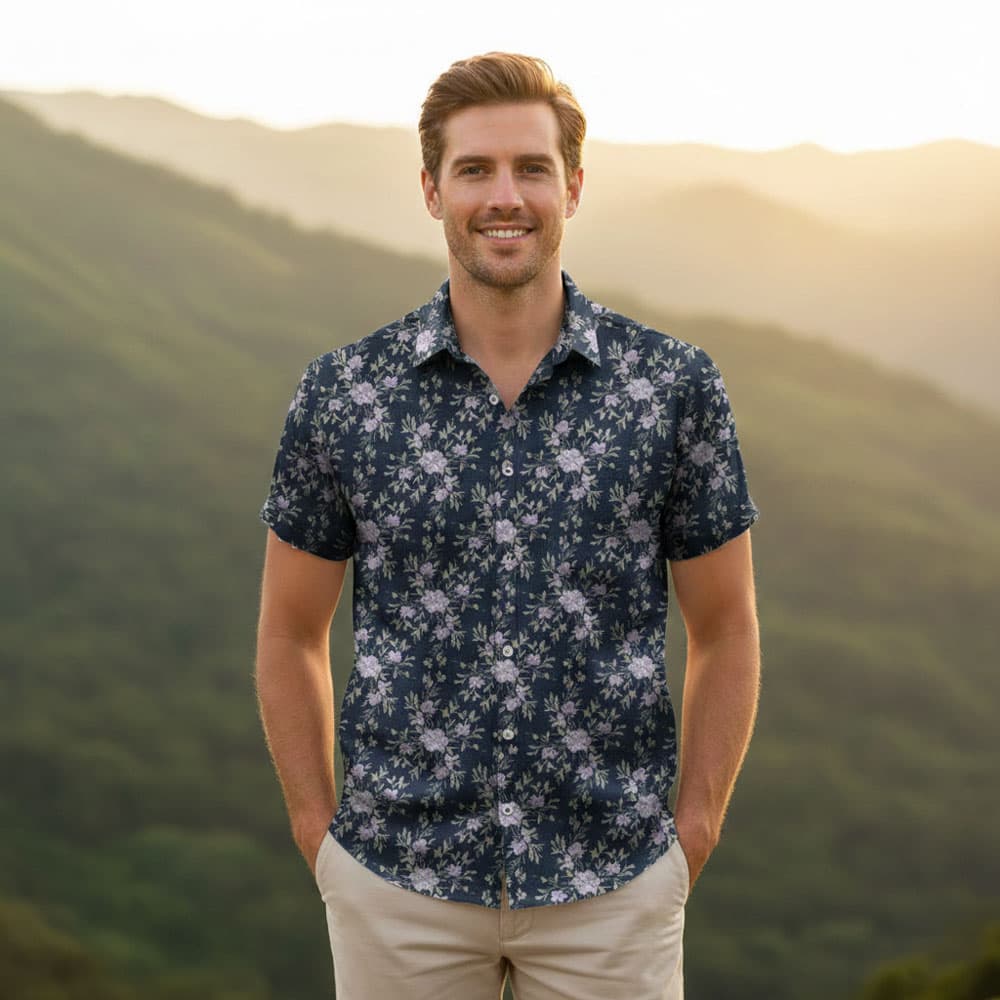 Ste™ Botanical Heritage Custom Premium Stand Collar Shirt 1